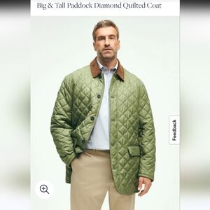 Brooks Brothers Men's Paddock Diamond Quilted Coat XXL Big & Tall